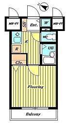 ステージファースト目白 4階1Kの間取り