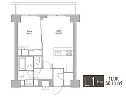 オアーゼ日暮里レジデンス 1LDKの間取図画像