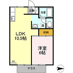 エステート・ニューミー 1LDKの間取図画像