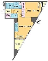 カスタリア池袋 1LDKの間取図画像