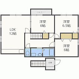 グランディール畑ケ坂 3LDKの間取図画像