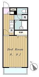 アムールクララ 1Kの間取図画像