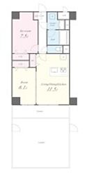 Spica 1階2LDKの間取り