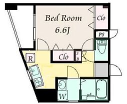サングレース赤塚A 1階1Kの間取り
