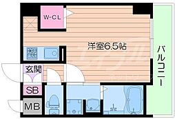 JR大阪環状線 京橋駅 徒歩6分の賃貸マンション 4階1Kの間取り