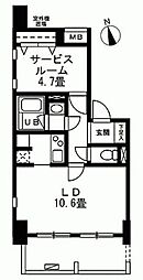 GRASSE 1LDKの間取図画像