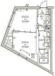 VERXEED STAIR Musashi-koyama 2Kの間取図画像