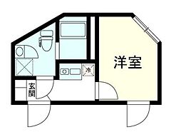 the14ITABASHI 4階1Kの間取り