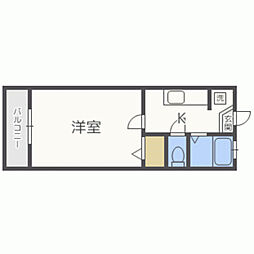 ELPATIO 1Kの間取図画像