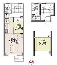 TAS経堂レジデンス 1LDKの間取図画像