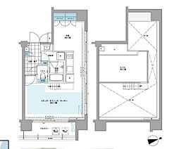 プライムアーバン芝浦ＬＯＦＴ 8階1LDKの間取り