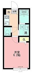 シュシュフルール 1Kの間取図画像