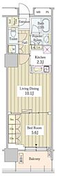 ユニゾンタワー東中野 1LDKの間取図画像