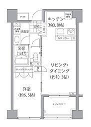 エーデル練馬 1LDKの間取図画像