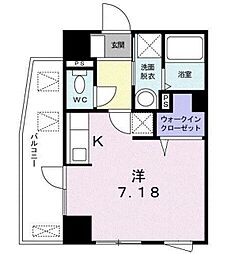 ステージグラシア 1Kの間取図画像