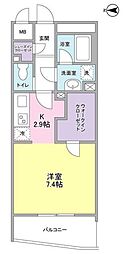PREDEARSTYLEYOKOHAMASAWATARI ワンルームの間取図画像