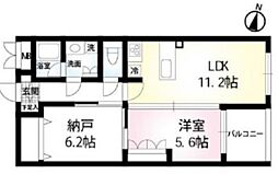 メゾンブラン 1SLDKの間取図画像
