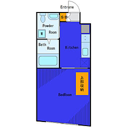 東急東横線 学芸大学駅 徒歩13分の賃貸マンション 1階1Kの間取り