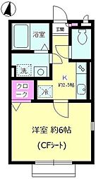 ヴェルデ七里ガ浜 1Kの間取図画像