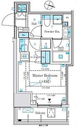 PARKLUXE神田 ワンルームの間取図画像
