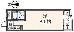 コミュニティー・トーケン ワンルームの間取図画像