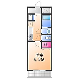 シャンティー泉佐野 1Kの間取図画像