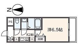 カレッジスクエア柴崎 3階1Kの間取り