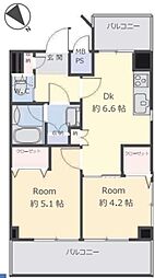 ル・シック本駒込 7階2DKの間取り