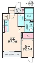 センチュリオン 2階1LDKの間取り