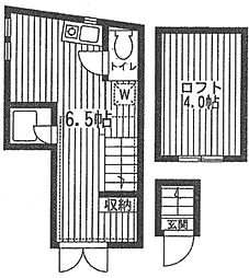 アーバンプレイス東中野IV 2階ワンルームの間取り
