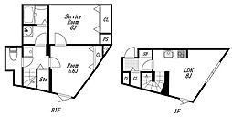 中野区本町5丁目マンション 1LDKの間取図画像