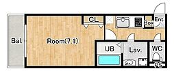 ジーメゾン大宮北セレナ 1Kの間取図画像
