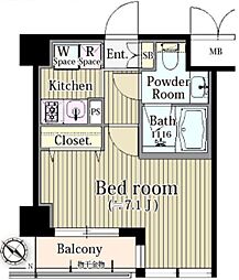 AtHomeRESIDENCE 1Kの間取図画像