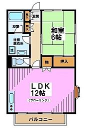 山和ハイツ5 1LDKの間取図画像