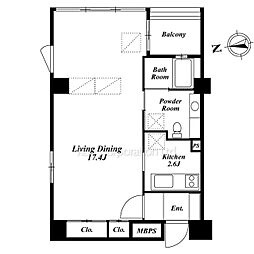 エルスタンザ代官山　Ｔｈｅ　Ｔｏｗｅｒ 10階1Kの間取り