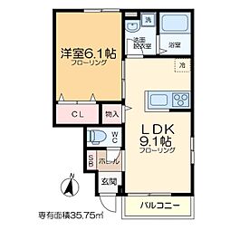 間取図画像 1LDK