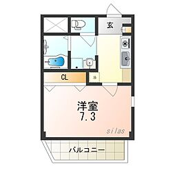 間取図画像 1K