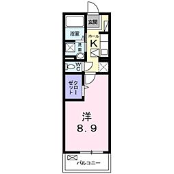ベアレジデンス 1Kの間取図画像