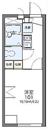 レオパレスマノワール 1Kの間取図画像