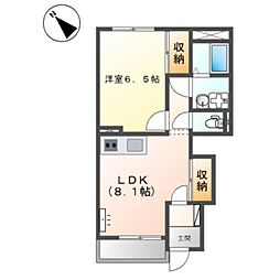 ノーザンライツ 1LDKの間取図画像