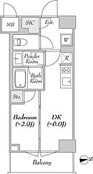 ミリアレジデンス両国   100 9階1DKの間取り