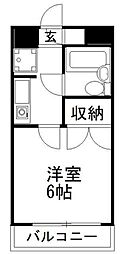 スーペリア津田沼 1Kの間取図画像