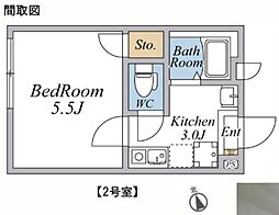 ORION菊名 1Kの間取図画像