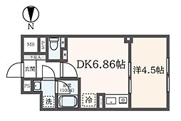 ａ　ＬＡＴＯ　亀戸II 5階1DKの間取り