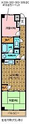 南柏・堀ハイツ 2DKの間取図画像