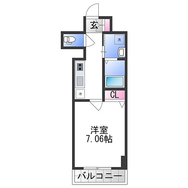 K-フロント加美北公園 ｜大阪府大阪市平野区加美北４丁目(賃貸マンション1K・2階・25.00㎡)の写真 その2