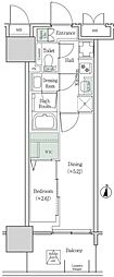 ブルックサイドレジデンス木場 2Kの間取図画像