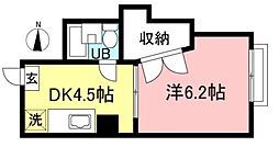 パレスコーポ 3階1DKの間取り