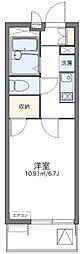 レオパレスBELL 1Kの間取図画像
