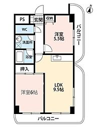 カサヴェルデ 2LDKの間取図画像